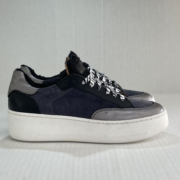 RUSSELL & BROMLEY PARK LACE Lace Up Platform Sneakers Shearling Trim EU 42 US 11 - Picture 6 of 14